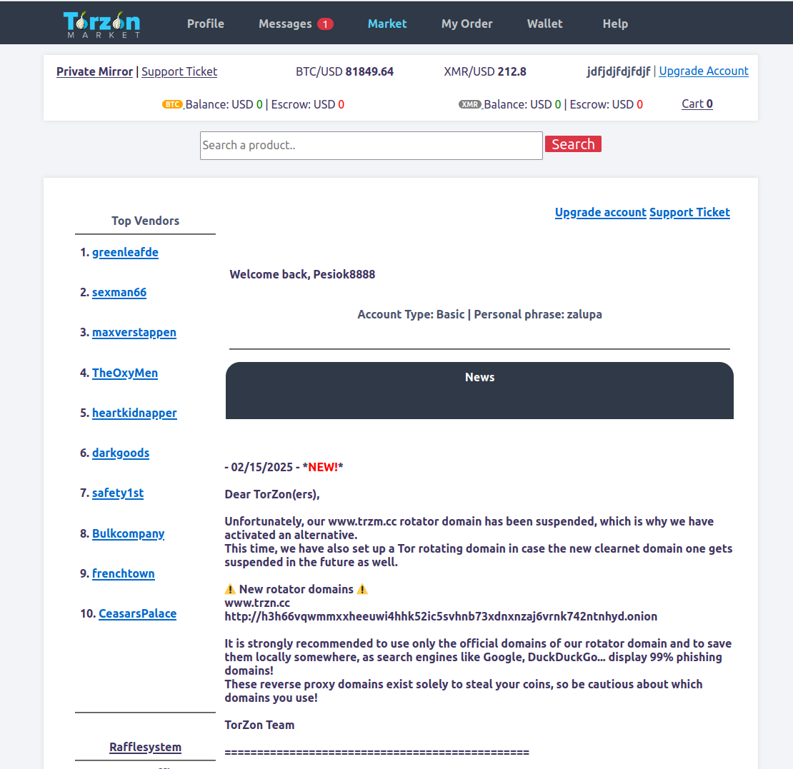 Torzon Market FAQ frequently asked questions support 2026